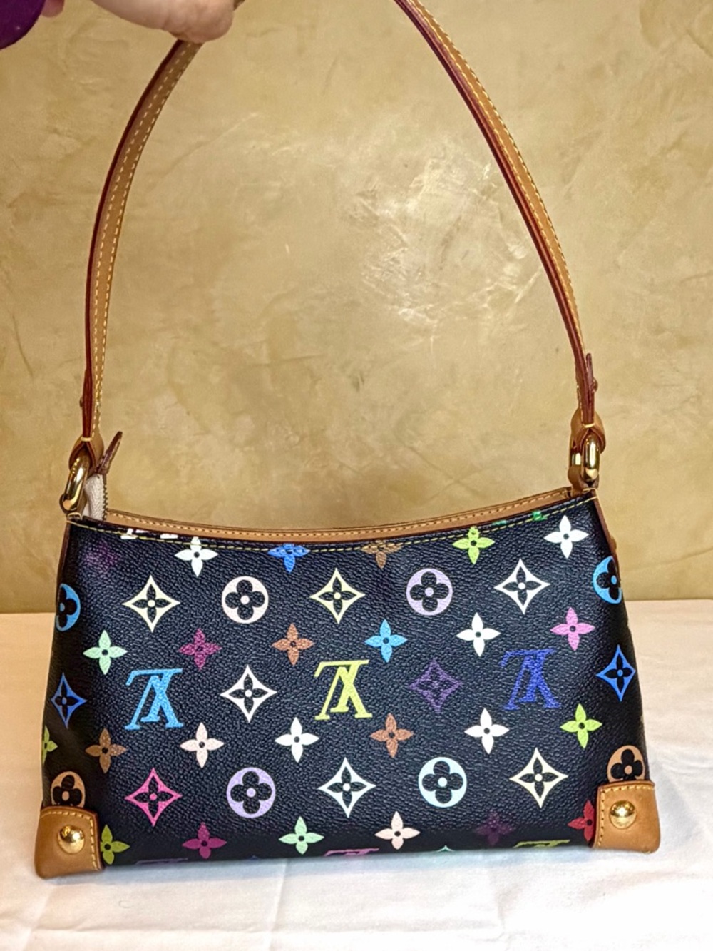 Louis Vuitton Multicolor Monogram Eliza Black Canvas Shoulder Bag - Picture 3 of 17